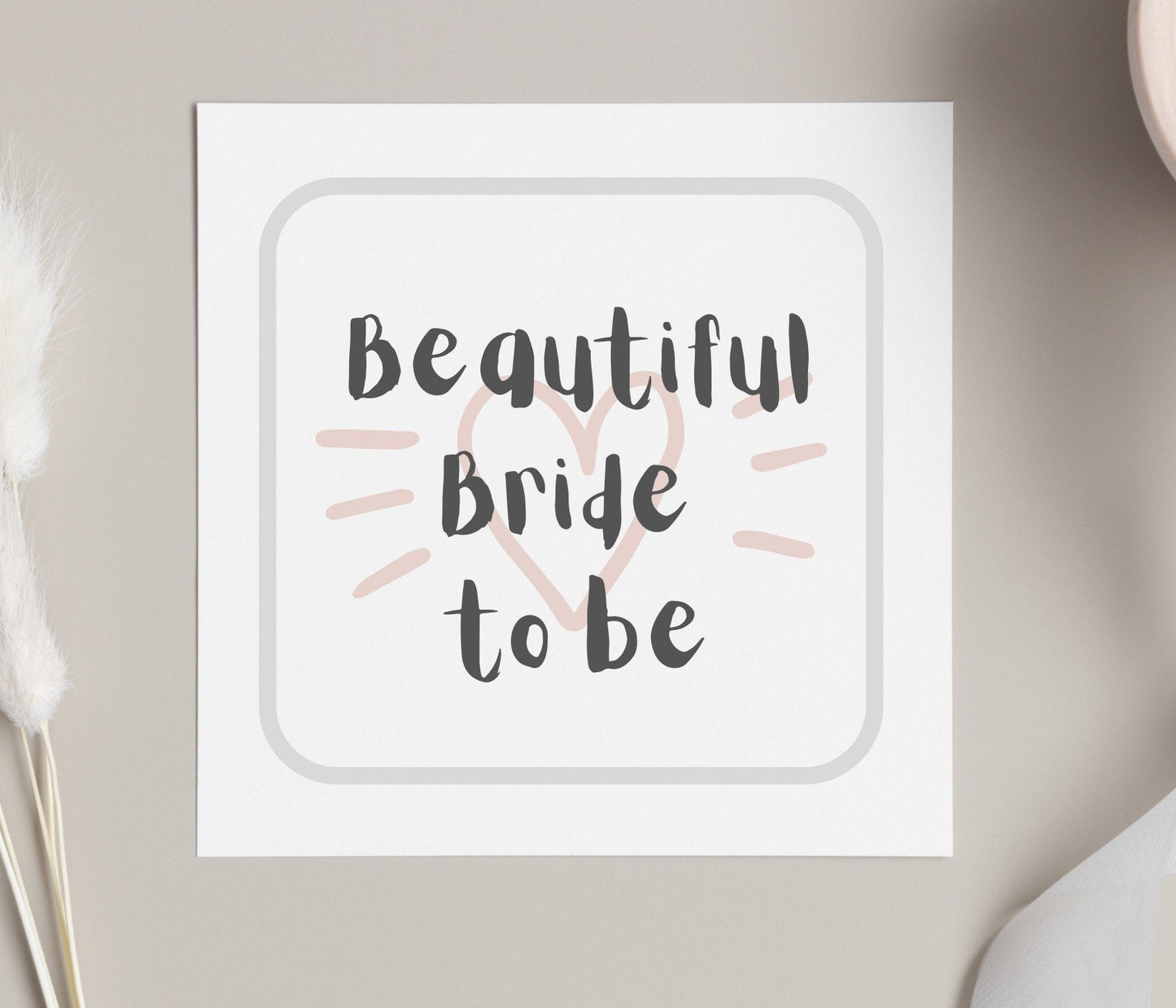 Beautiful Bride to be card, future Mrs card, card for future wife on wedding morning, bride cards, gifts for the bride