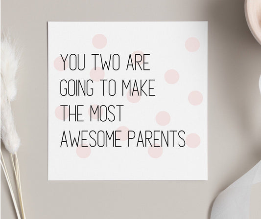 Congratulations on baby card, awesome parents card, congrats you’re pregnant card, pregnancy news cards, baby reveal card