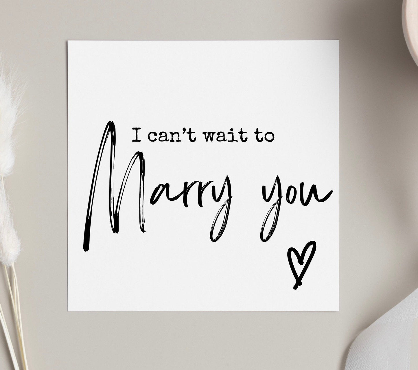 I can’t wait to marry you card, wedding morning card, card for future wife or husband, groom and bride cards, wedding day gifts