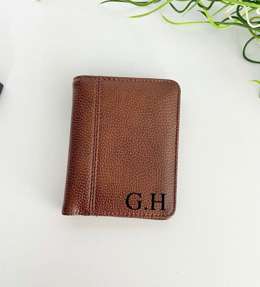 Men leather wallet for Christmas and birthday gift, Xmas present gift idea for dad, grandad and uncle. Personalised men gifts