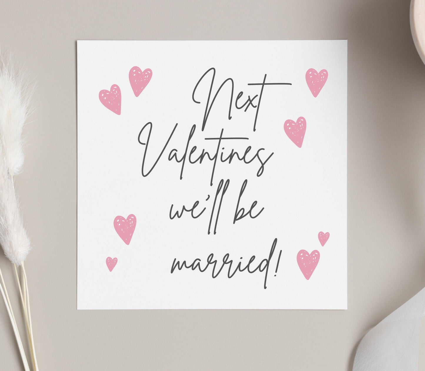 Next Valentine’s Day we will be married card, engaged couple valentines cards, card for my fiancé on valentines