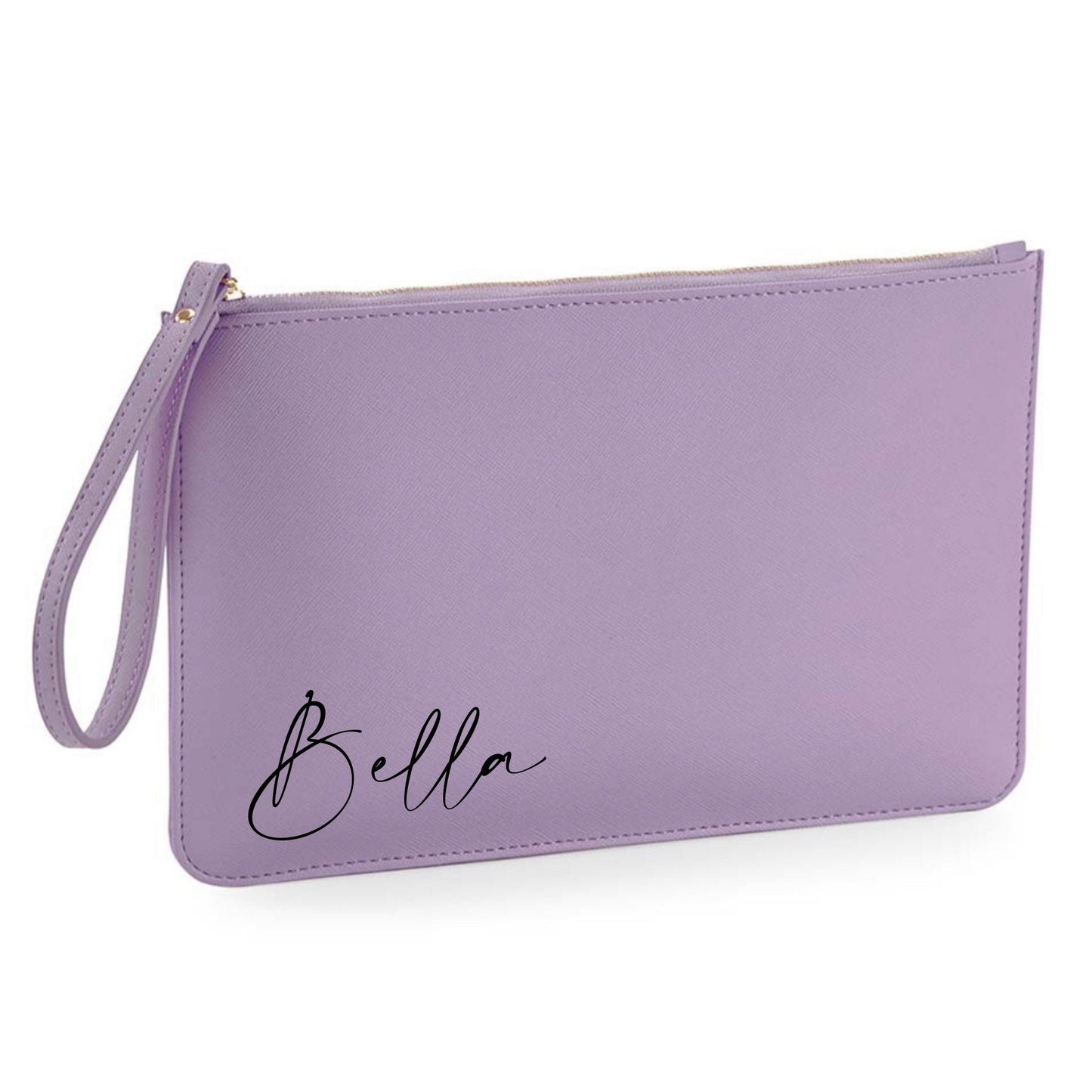 Lilac clutch handbag, Bridesmaid proposal gift, personalised pouch, leatherette clutch bag, Mother’s Day gift, friend birthday gift