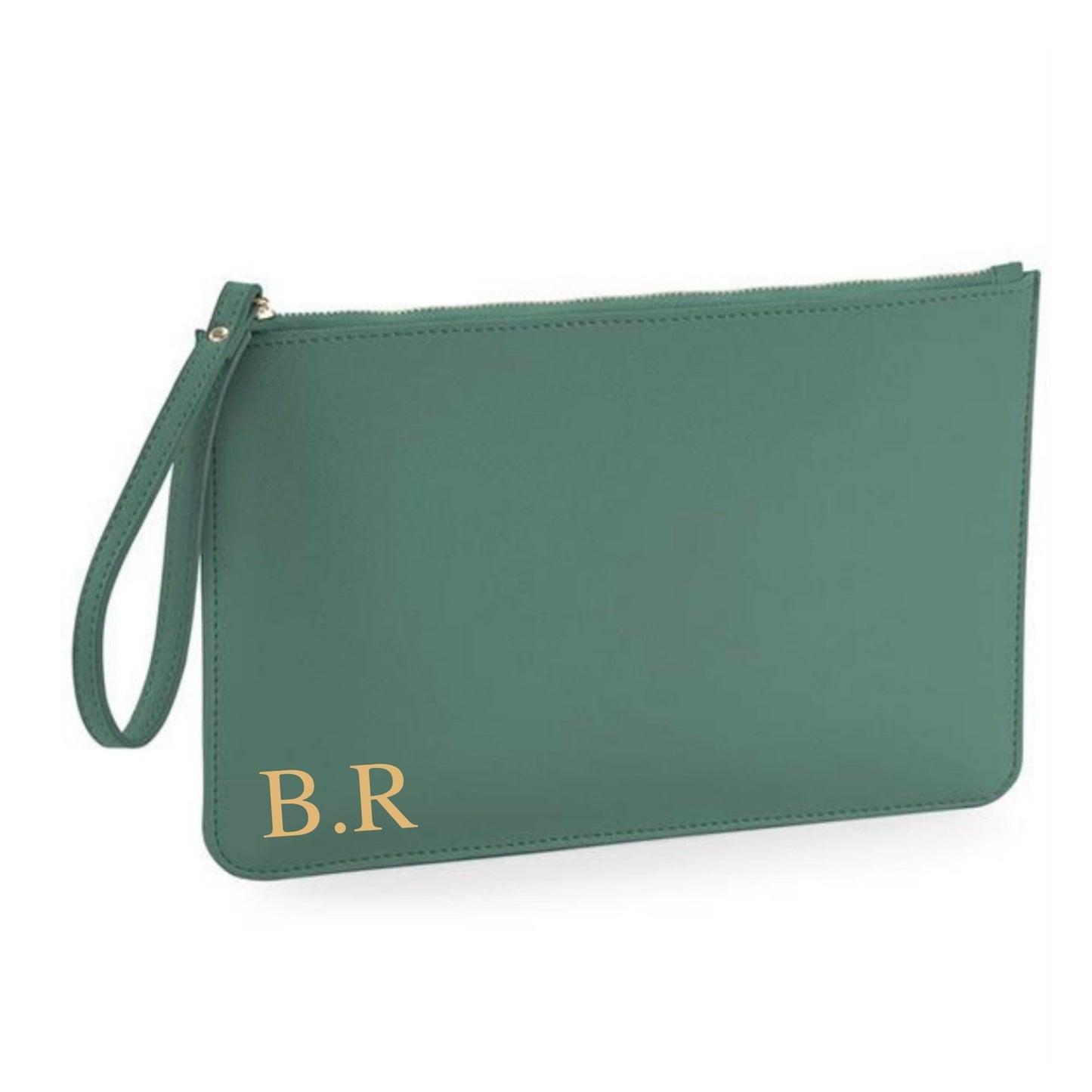 Personalised initial clutch bag, bridesmaid proposal gift, leatherette wristlet bag, custom bridal party gifts