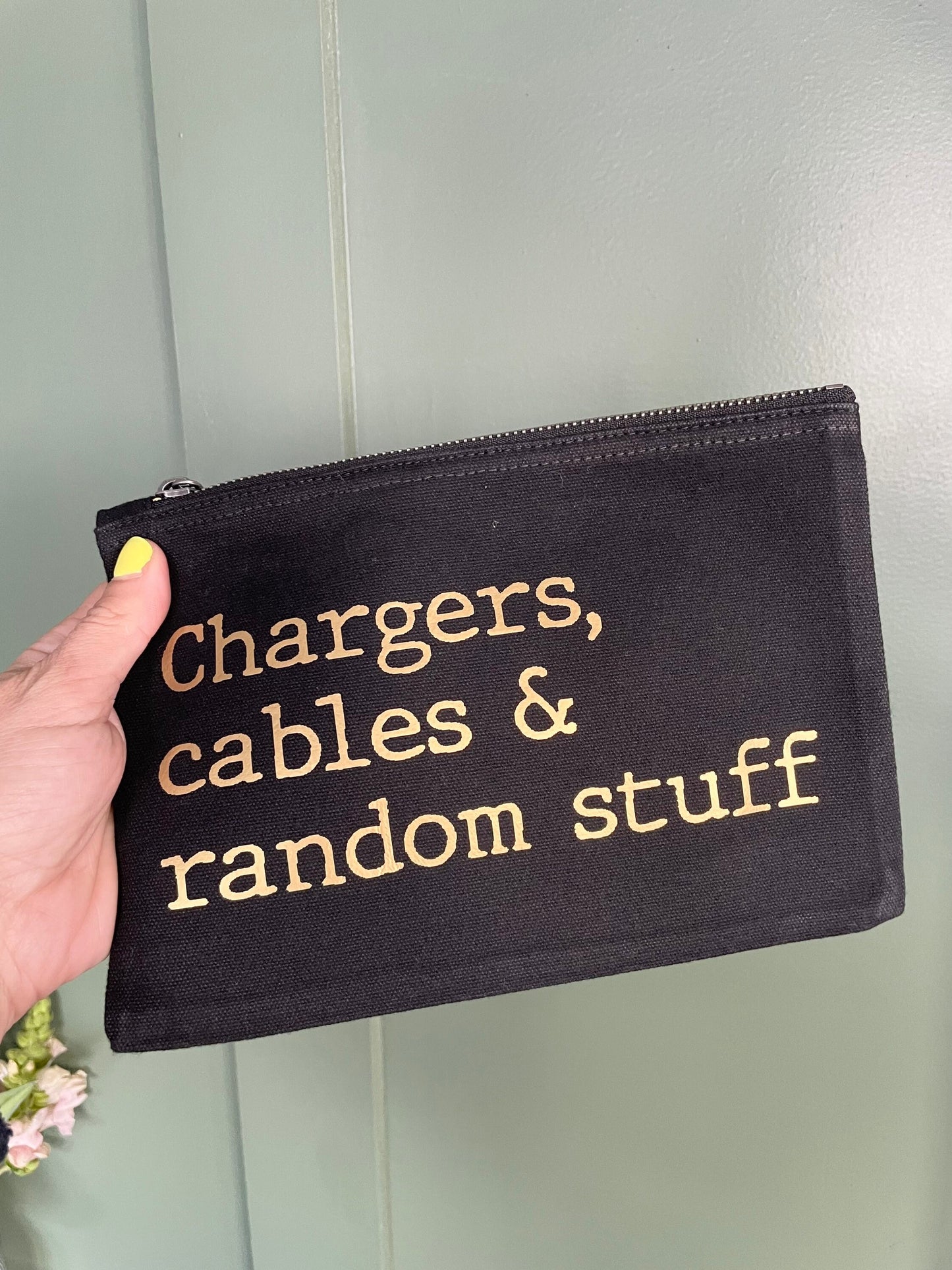 Chargers and cables bag, pouch for phone  and watch cables, christmas stocking filler present for dad, uncle or grandad. Tech lovers gifts