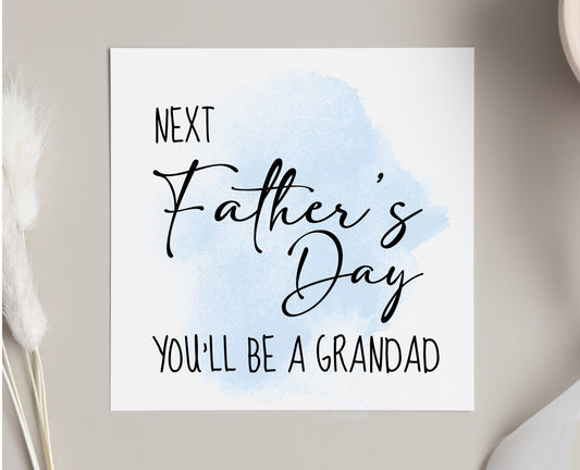 Father's Day card for new grandad, grandad card, promoted to grandad, card for grandpa, pregnancy announcement, pregnancy reveal card