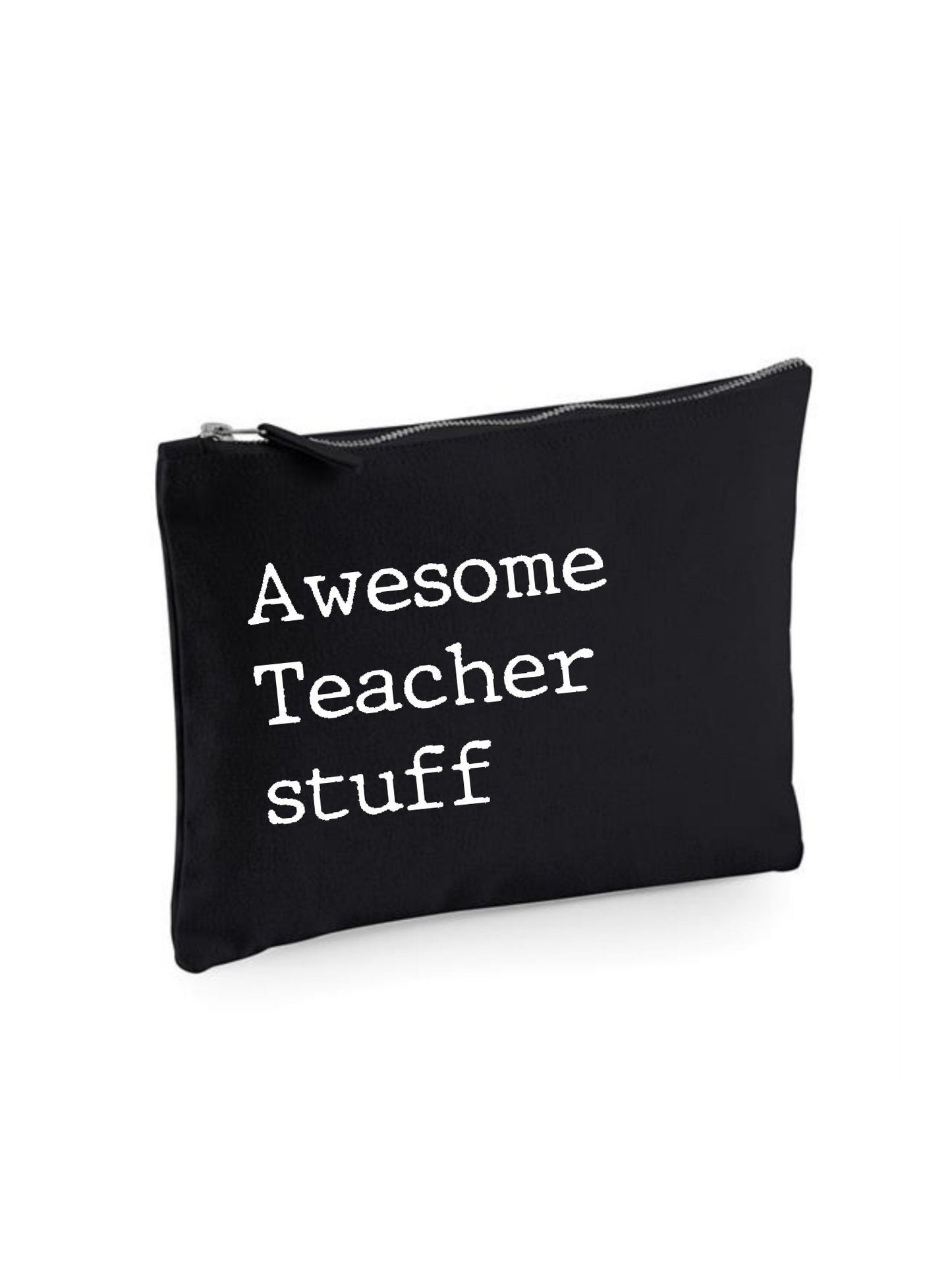 Teacher gift, awesome teacher stuff pouch, pencil and stationery case for end of school teacher presents