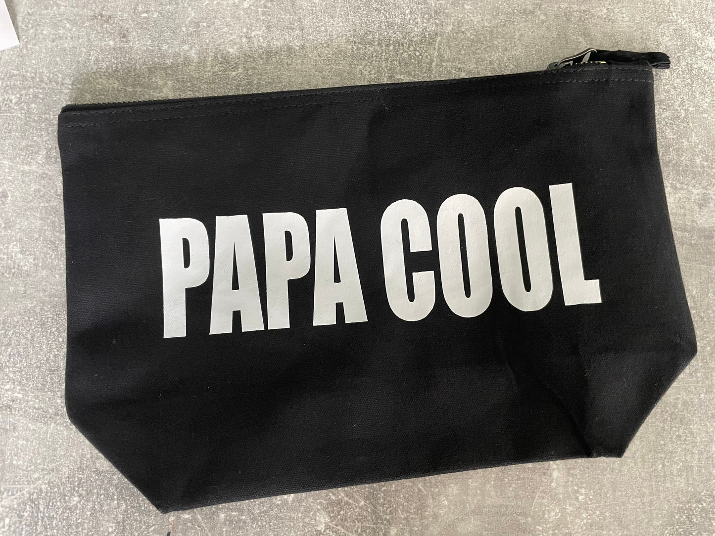 Papa cool, dad gift, toiletry case, Father’s Day gift, gift for men, cool dad gift, papa gifts, black pouch bag, father of the groom gifts