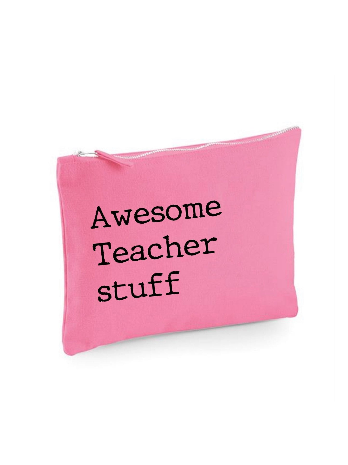Teacher gift, awesome teacher stuff pouch, pencil and stationery case for end of school teacher presents