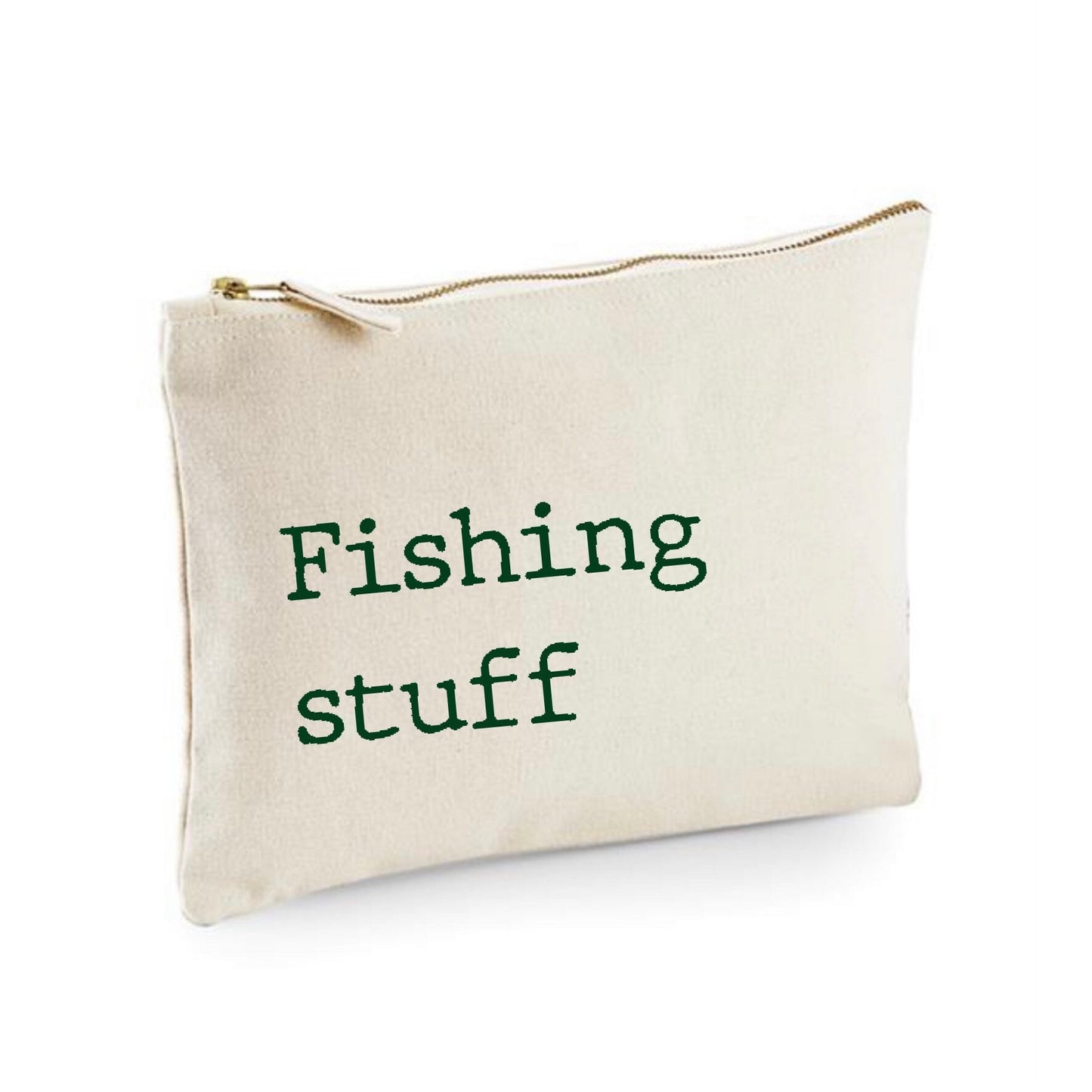 Fishing stuff pouch bag, personalised fishing tackle  pouch for dad and grandad birthday or Father’s Day gift, dads tackle kit