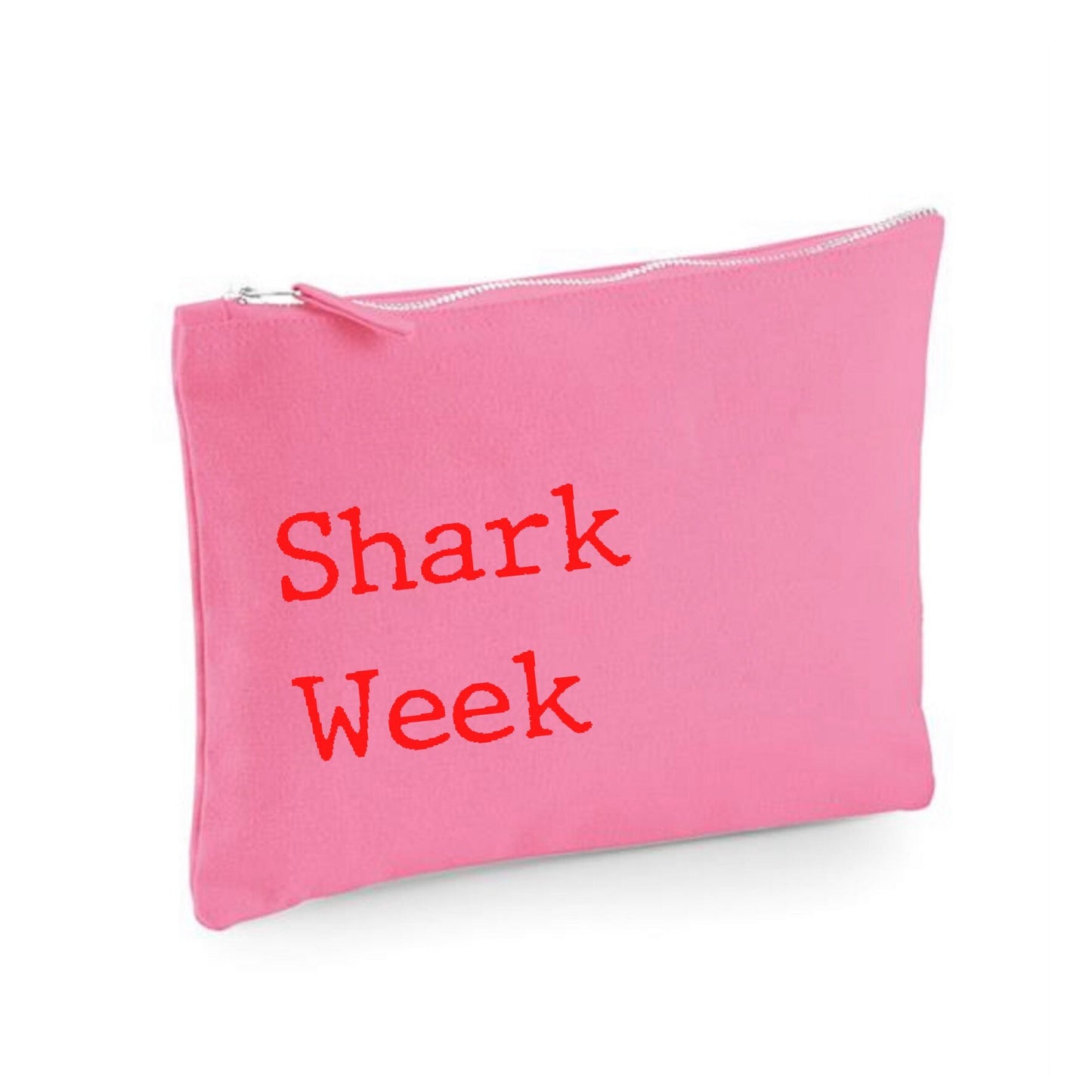 Shark week, pouch for storing ladies menstrual sanitary products, starting period gift for daughter, girly things pouch