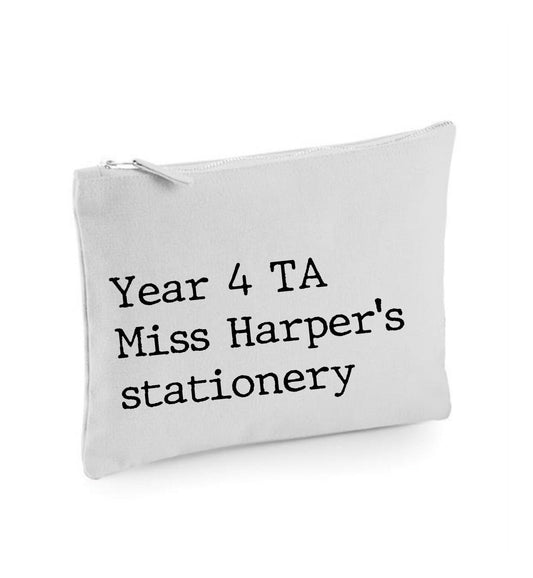 TA teaching assistant thank you gift, personalised TA pencil / stationery case as end of year thank you present from children
