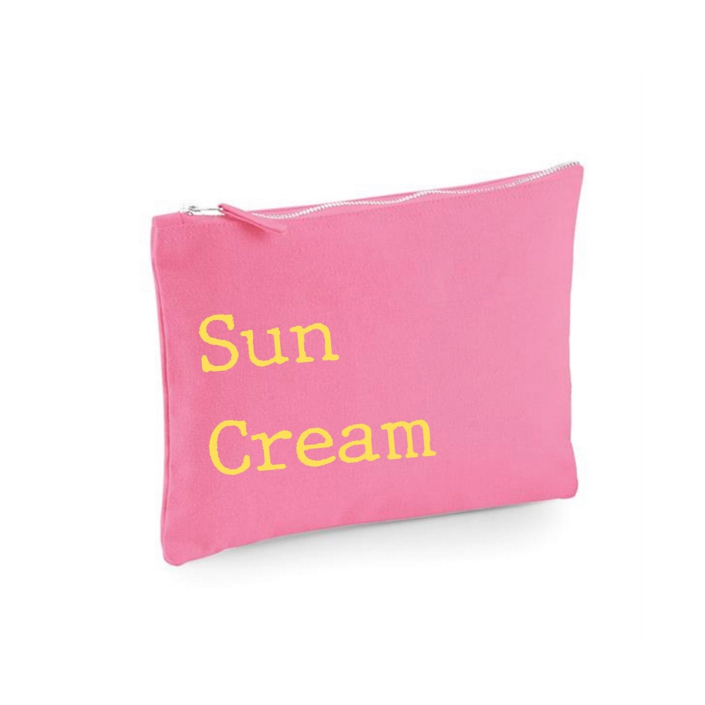 Children’s sun stuff pouch, personalised kids case for sun safe items like suncream, sunglasses and hat. Nursery sun bag or beach day