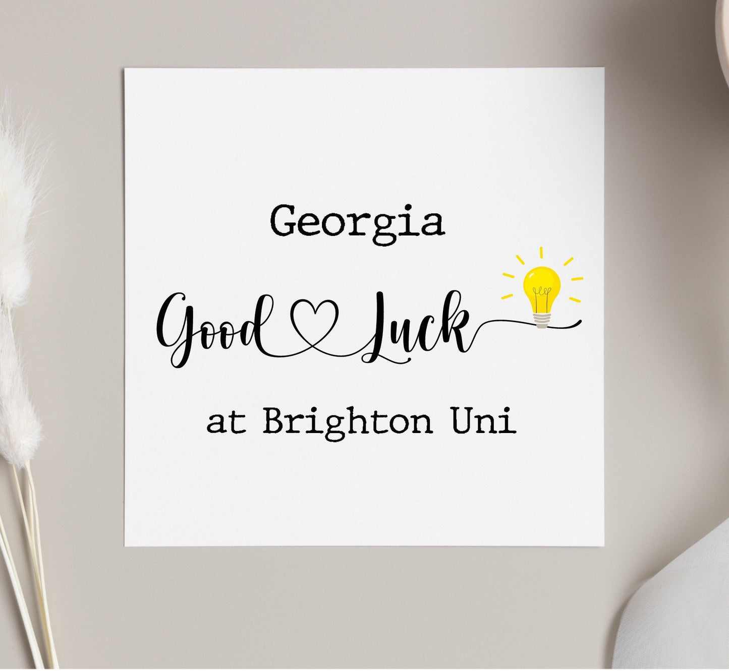 Good luck in uni, personalised university card, daughter starting uni, greeting card for new uni students