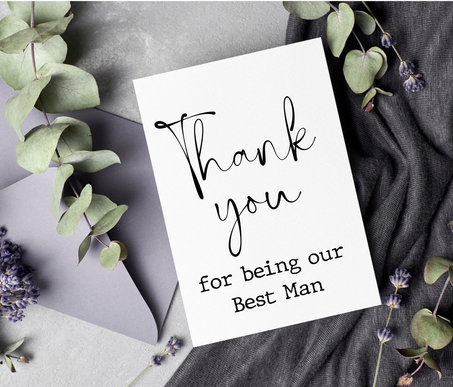 Thank you for being our Bridesmaid card, wedding thank you cards, thanks best man groomsmen card, thank you from bride and groom