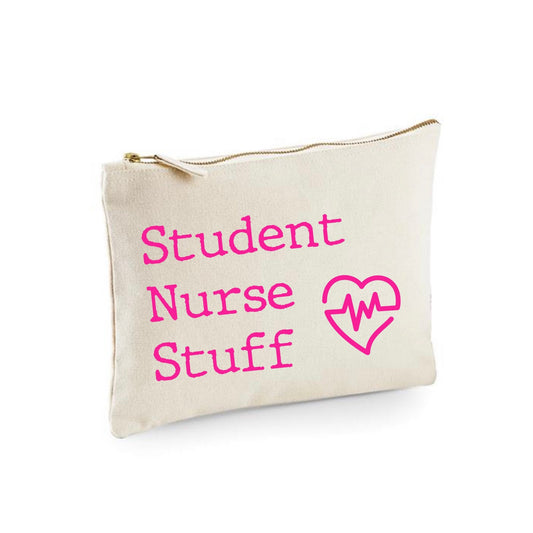 Student Nurse stuff pouch, university student nurse gift, good luck on nursing degree gift, trainee nurse on placement