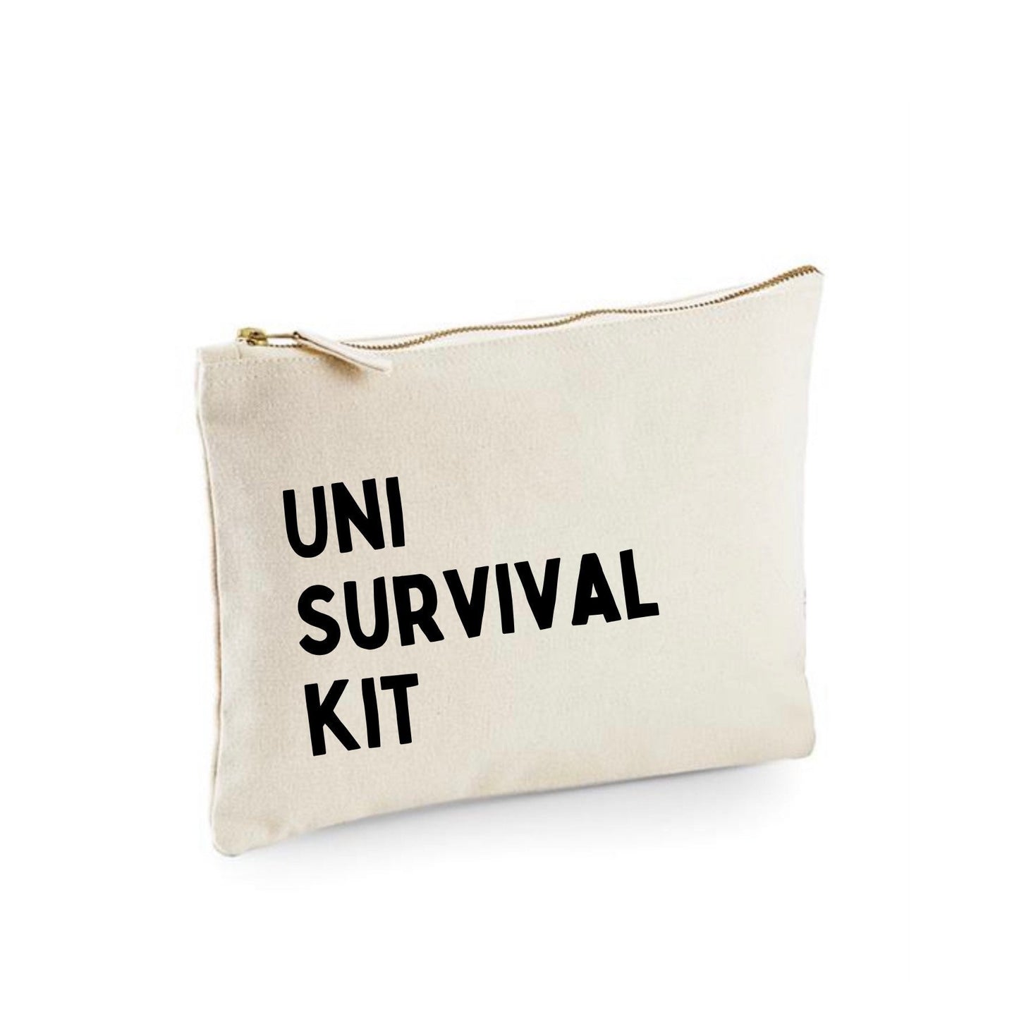 Uni survival kit pouch, good luck at university present for son or daughter, uni essentials, first year of high school gift