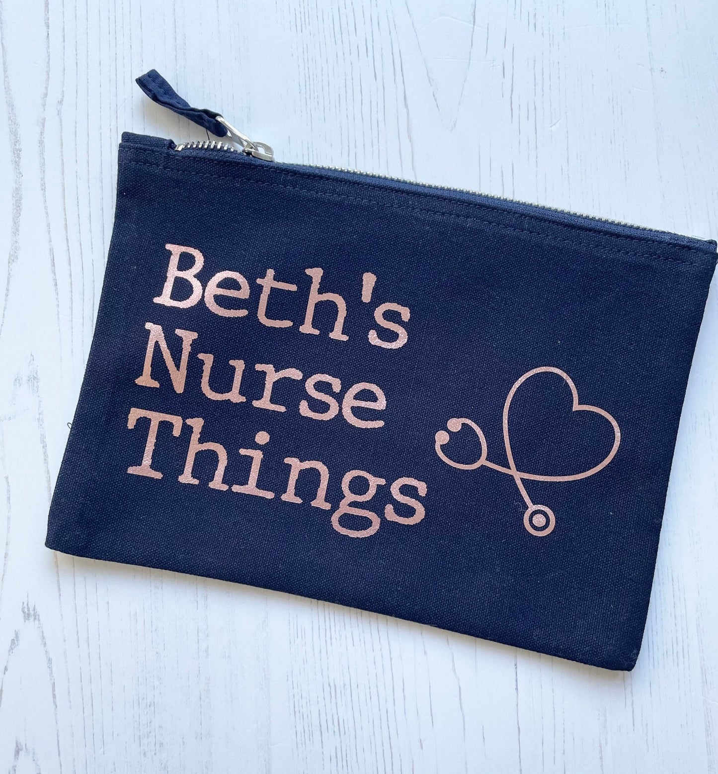 Nurse things pouch, personalised nursing graduation gift, nurse colleague present, new nurse job present