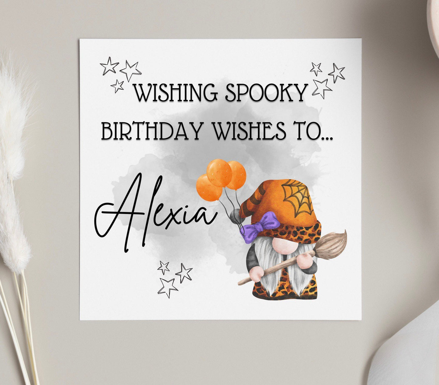 Halloween birthday card, personalised bday cards for those born around Halloween, October birthday card, spooky birthday wishes