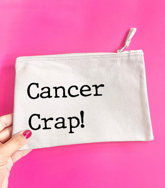 Cancer crap pouch, chemo meds bag for travel and holidays, bag for all chemo stuff, friend going through cancer, cancer cheer up gifts