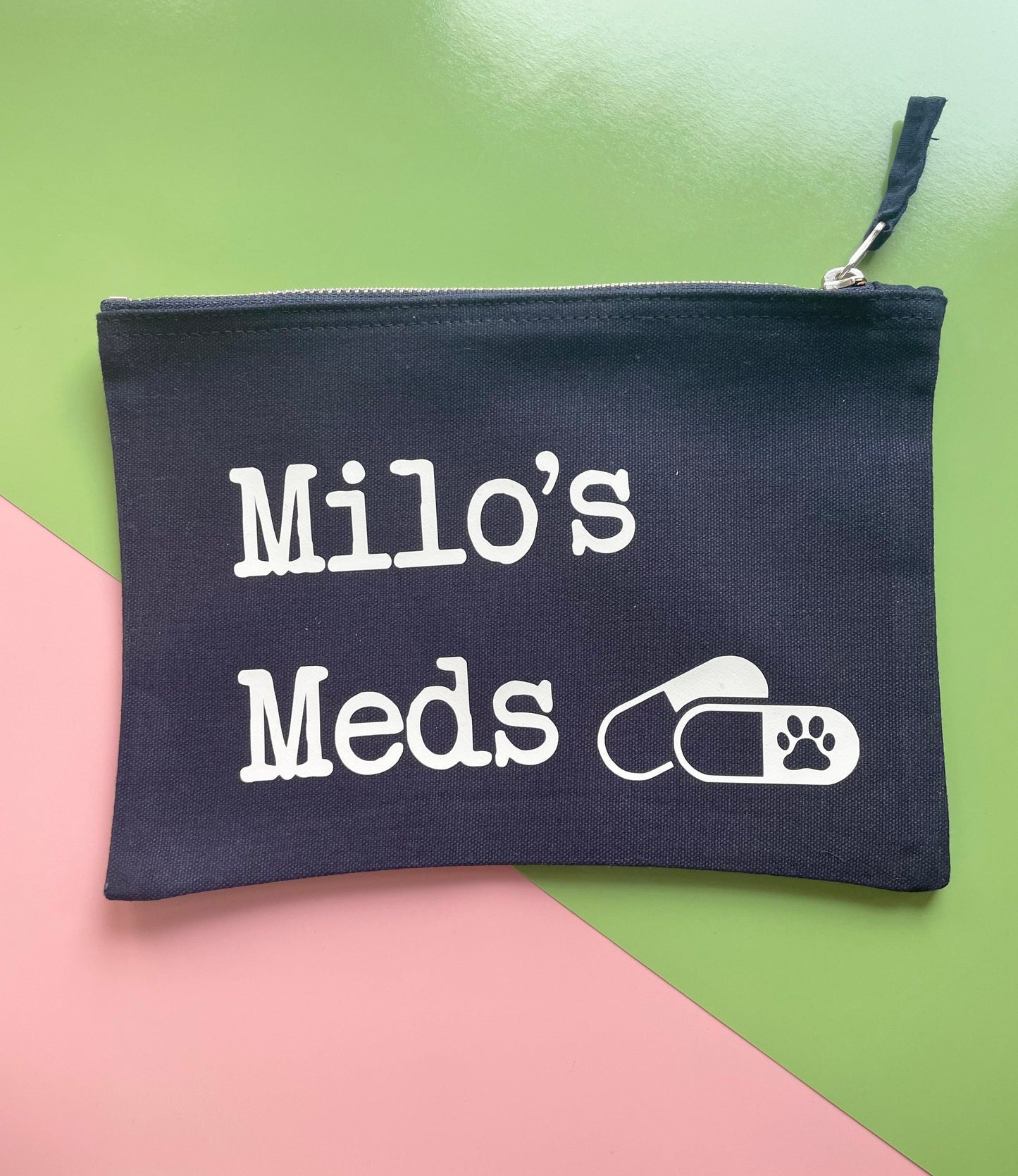Dog medicine storage case, personalised dog meds pouch, dog mum essentials, pet dog medication bag