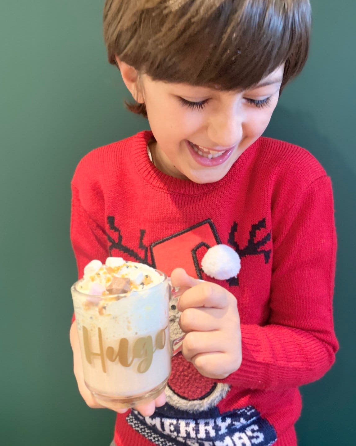 Christmas season personalised mug, Christmas Eve hot chocolate mug, personalised kids hot cocoa cup, christmas  Eve box fillers