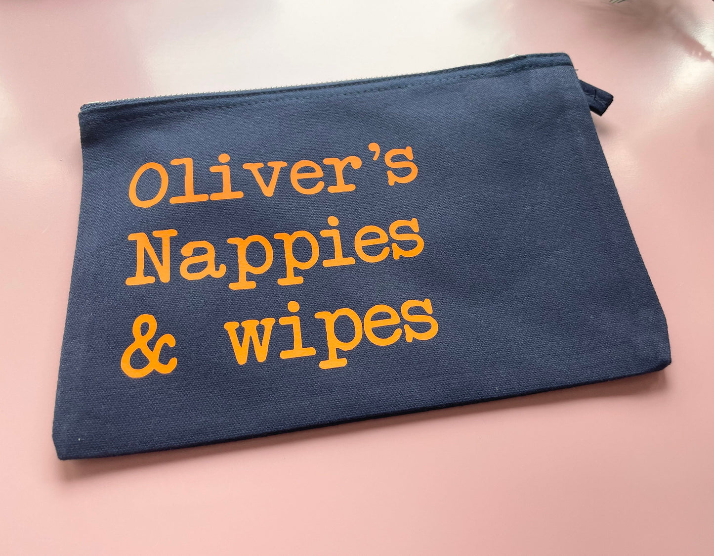 Personalised Nappies and wipe pouch, baby changing bag organiser, new baby gift for mum, baby shower gifts