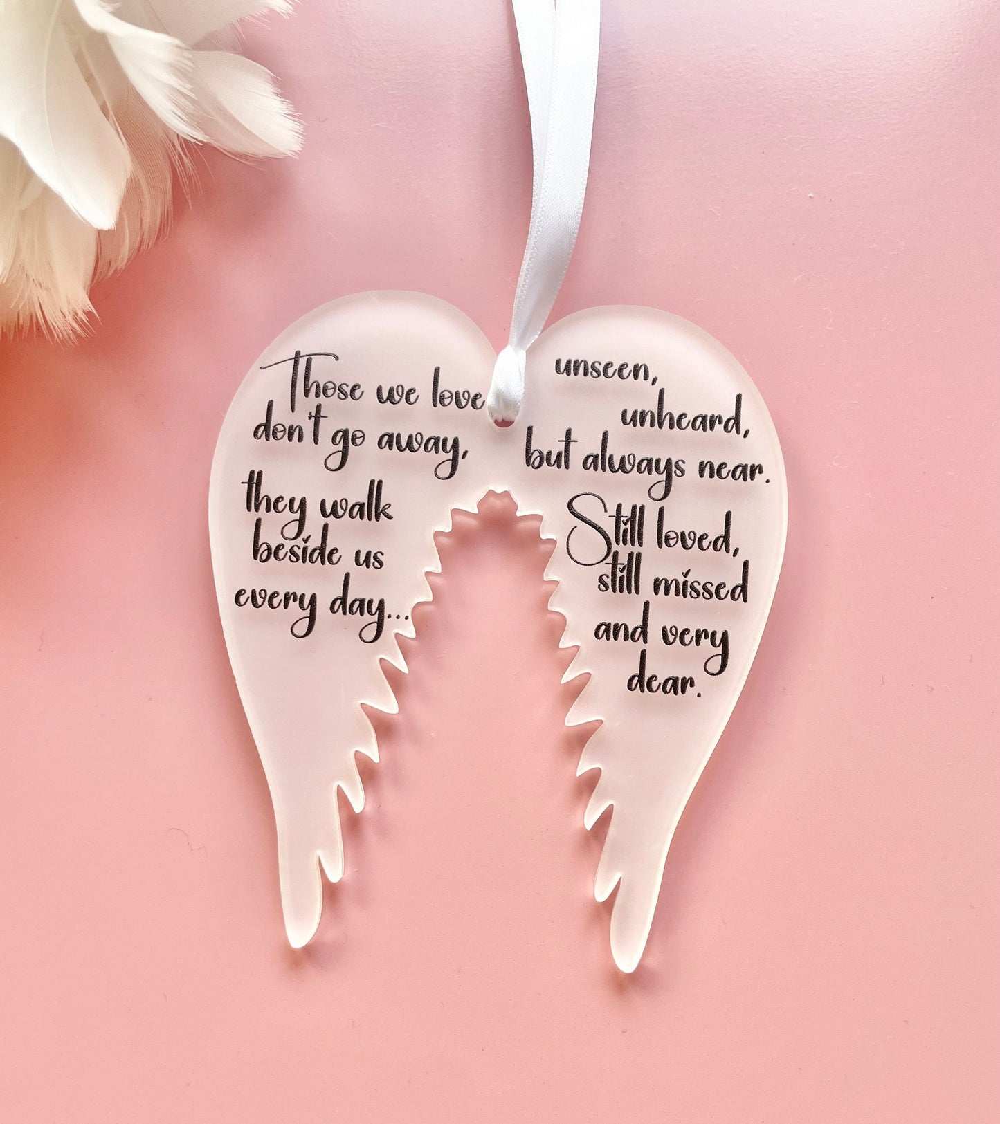 angel wings christmas tree decoration, gravestone memorial heart, grandparent in heaven loss gifts for Christmas, remembering at Christmas