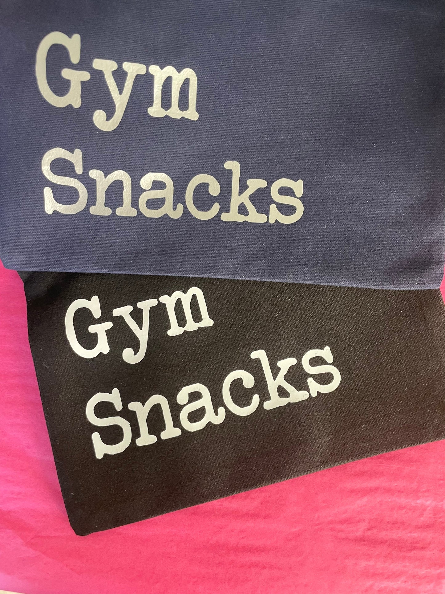 Gym Snacks pouch bag, personalised gym pouch for protein bars or energy drinks, Christmas gift for gym lovers. Get fit New Years resolution