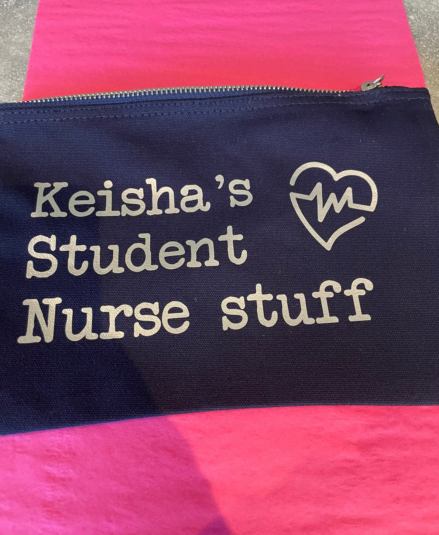 Student Nurse stuff pouch, university student nurse gift, good luck on nursing degree gift, trainee nurse on placement