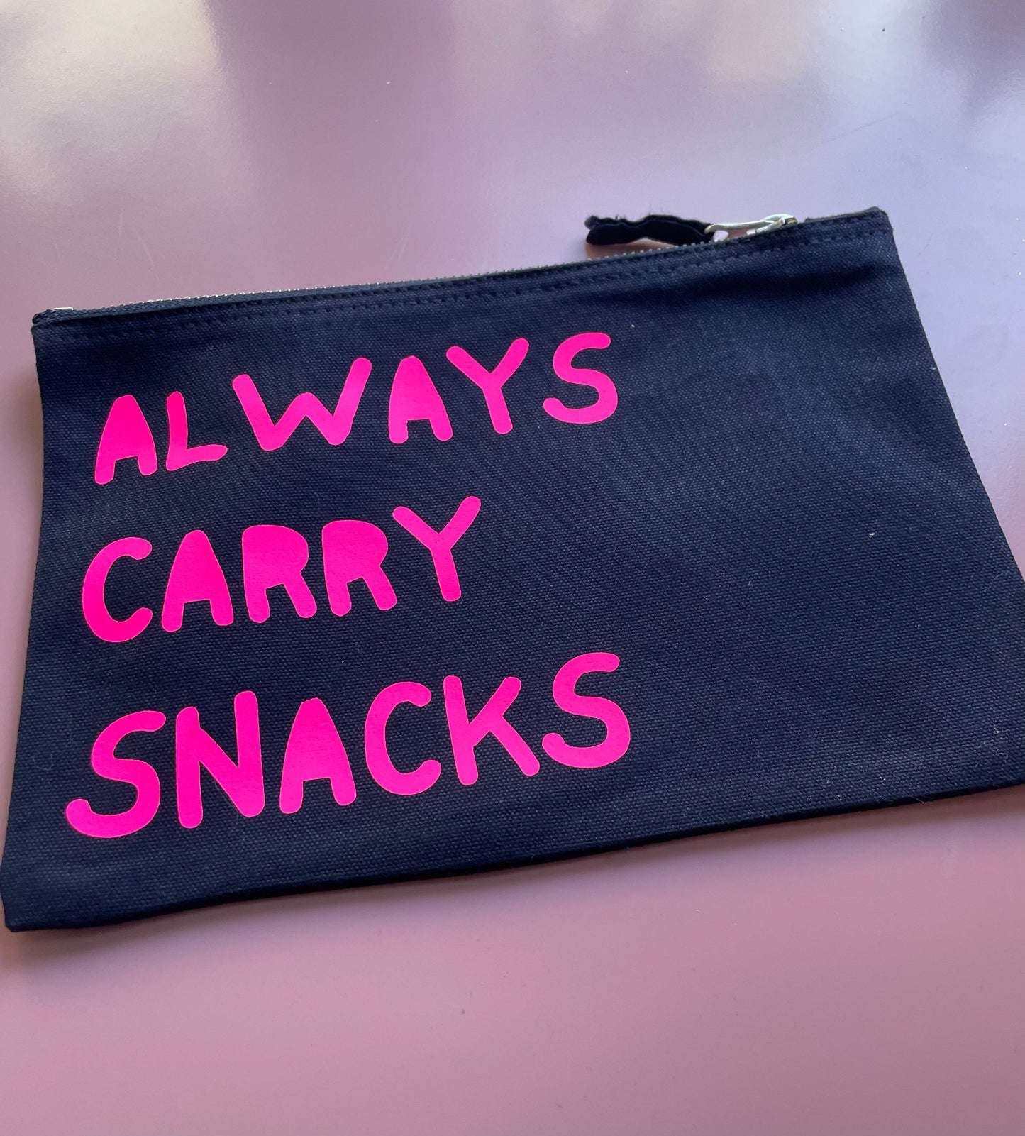 Always Carry Snacks pouch, snack bag for mums on the go, mum birthday gift, friend novelty gifts, work wife colleague new job gift