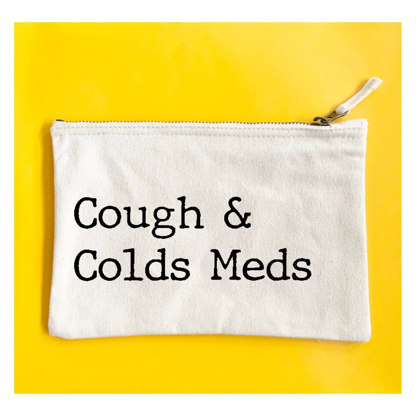 Cough and cold meds pouch to store all cold medications this winter. Christmas gift idea for organised mums