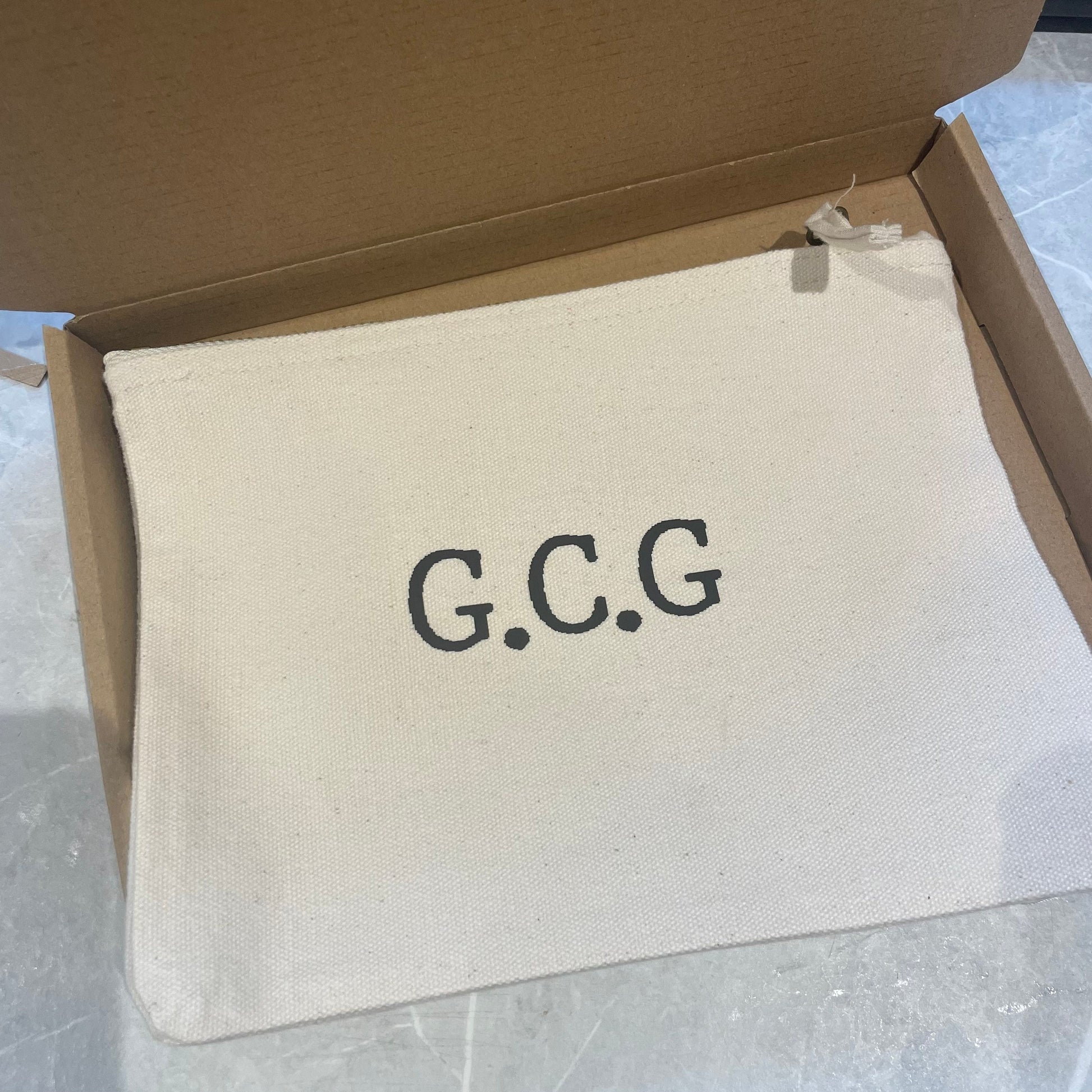 Personalised pouch bag, initials make up and accessory pouch, home