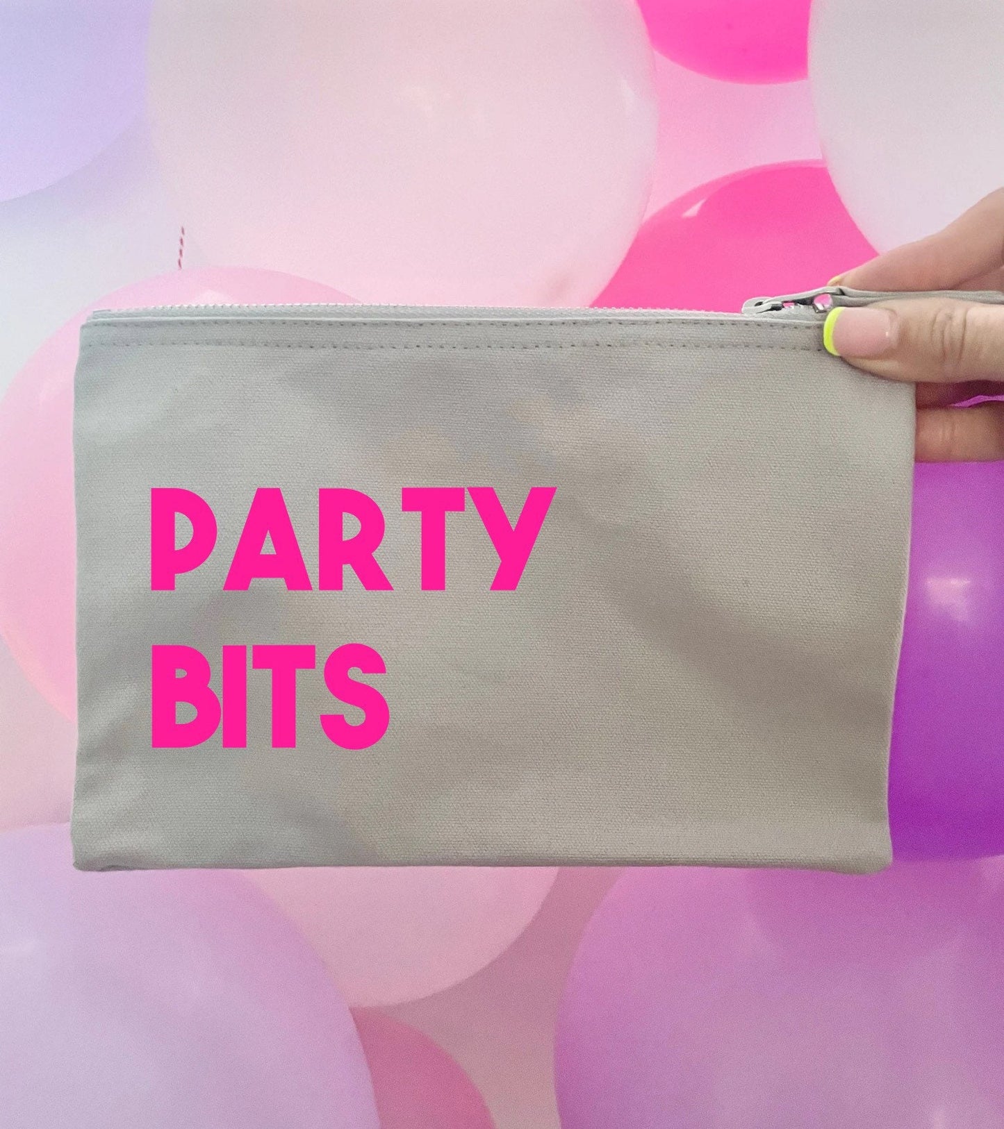 Party bits case, birthday cake candle storage, cotton pouch to store party essentials, balloons candles, cake toppers, banners