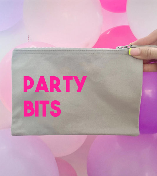 Party bits case, birthday cake candle storage, cotton pouch to store party essentials, balloons candles, cake toppers, banners