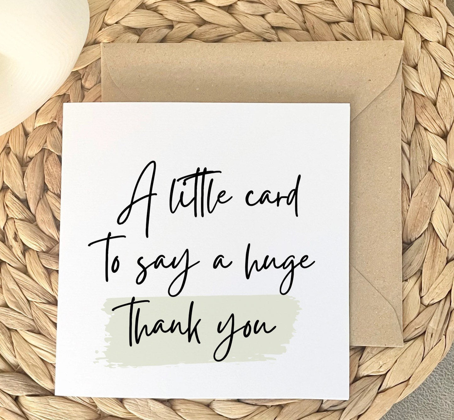 Simple thank you card, a little card to say a huge thank you, supportive sister or friend thank you card, thank you for your help