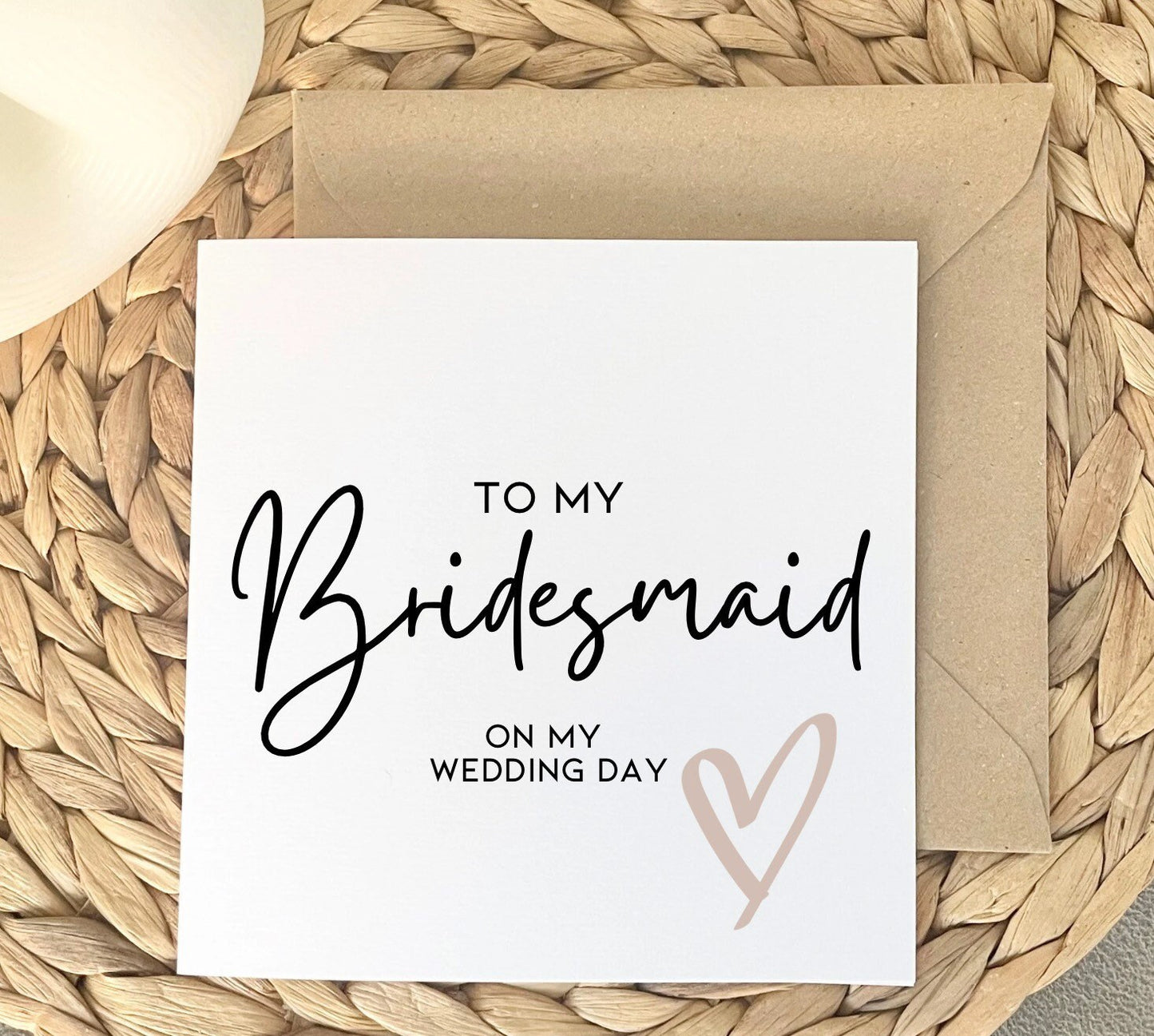 To my bridesmaid card on my wedding day, thank you bridesmaid, card for bridesmaids on wedding morning