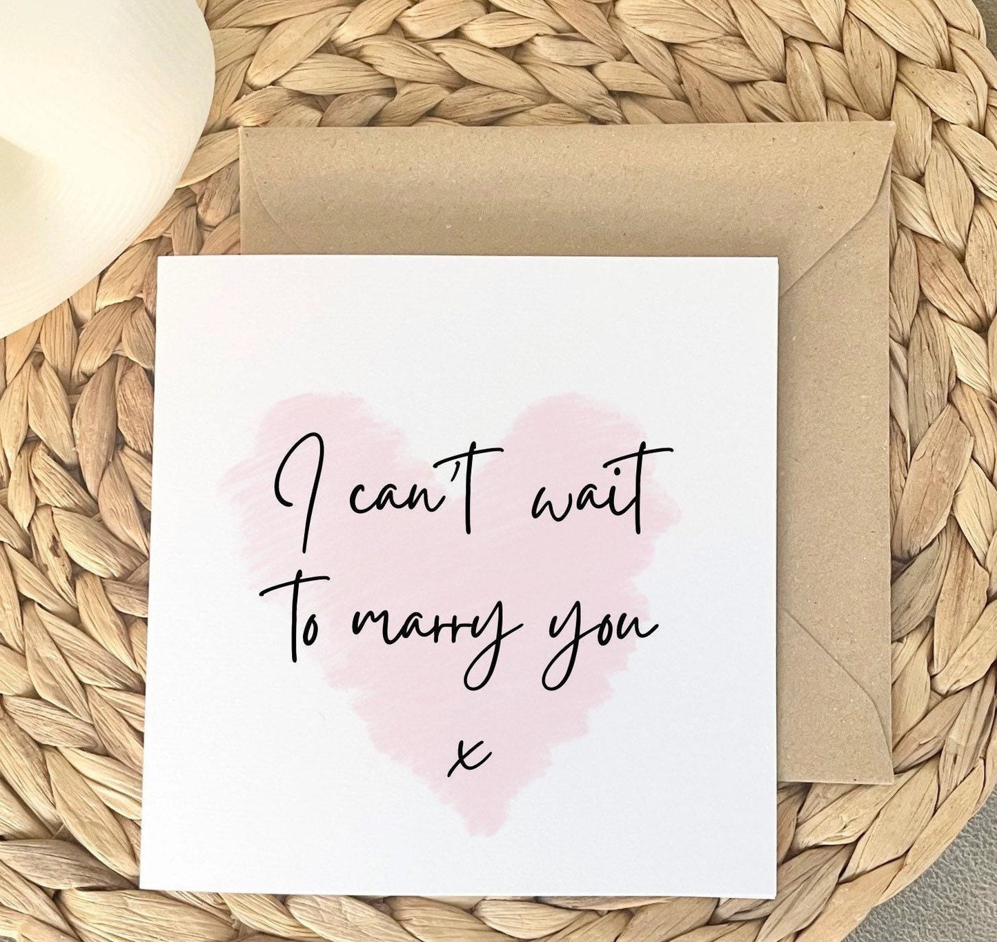 I can’t wait to marry you, one year to wedding day, card for groom or bride to be ahead of the wedding dayengagement card,wedding countdown