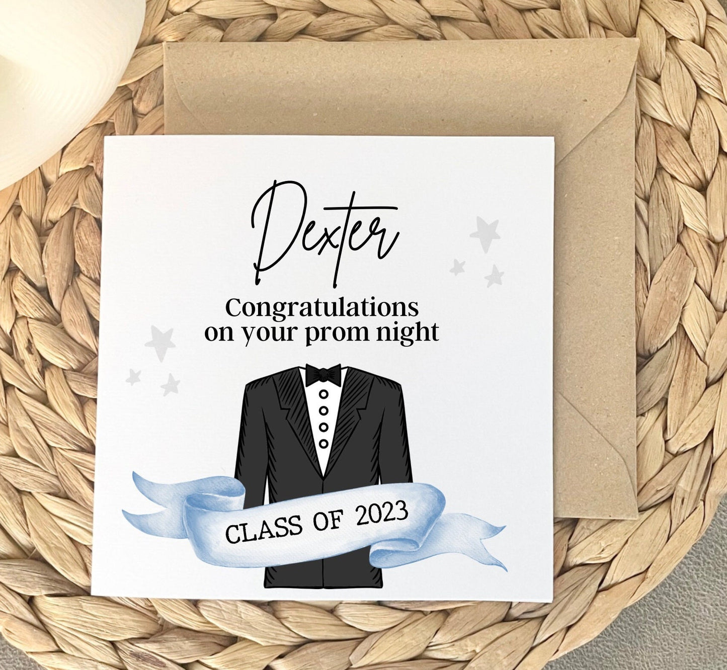 Personalised prom card, son or grandson prom night card, congratulations on prom night card, school leaver prom