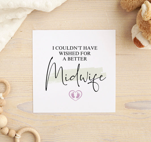 Thank you Midwife card, thanks for being our midwife, private midwife thank you card, best midwife