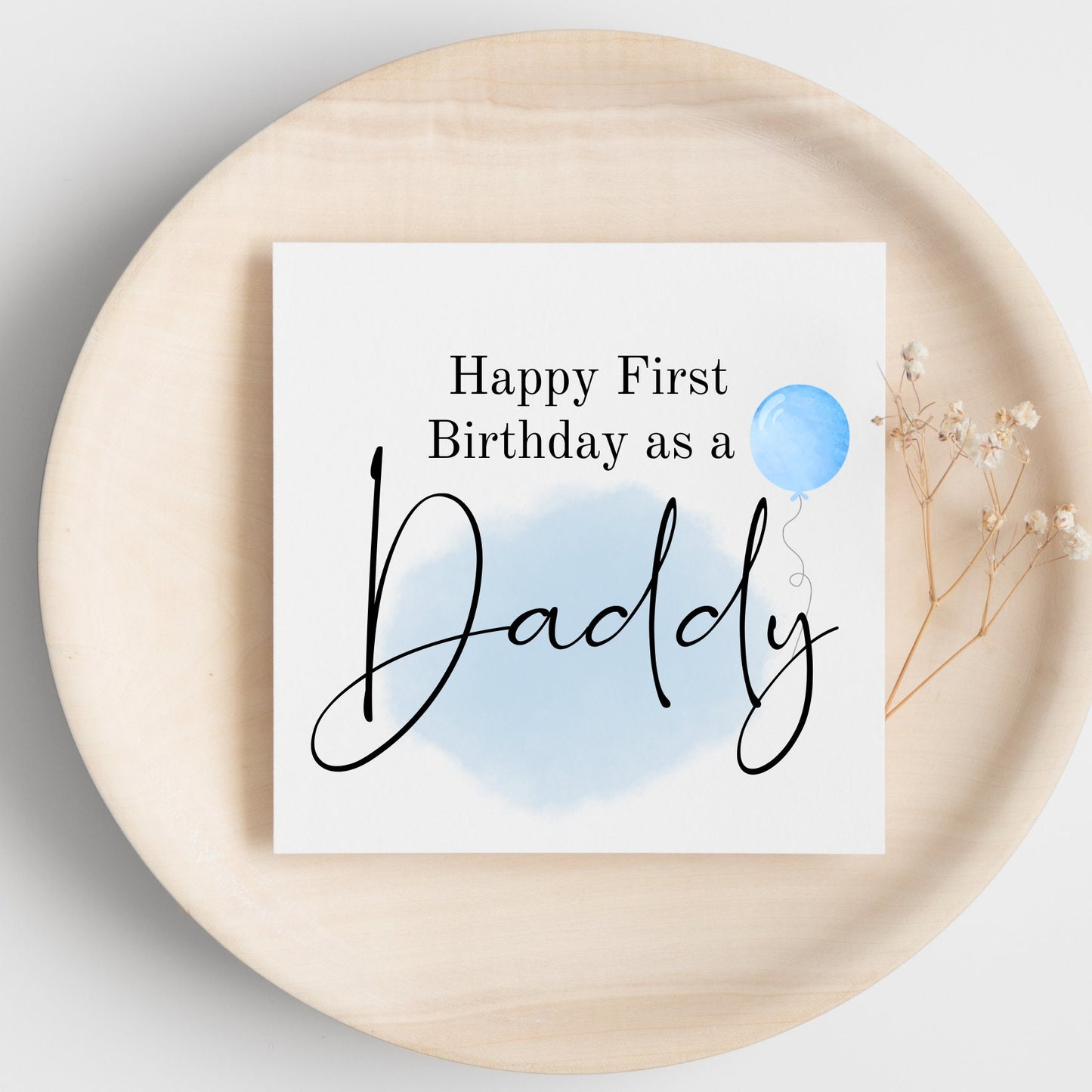 Happy first birthday as a daddy, new dad birthday, friend birthday, husband 1st bday as a daddy greeting card