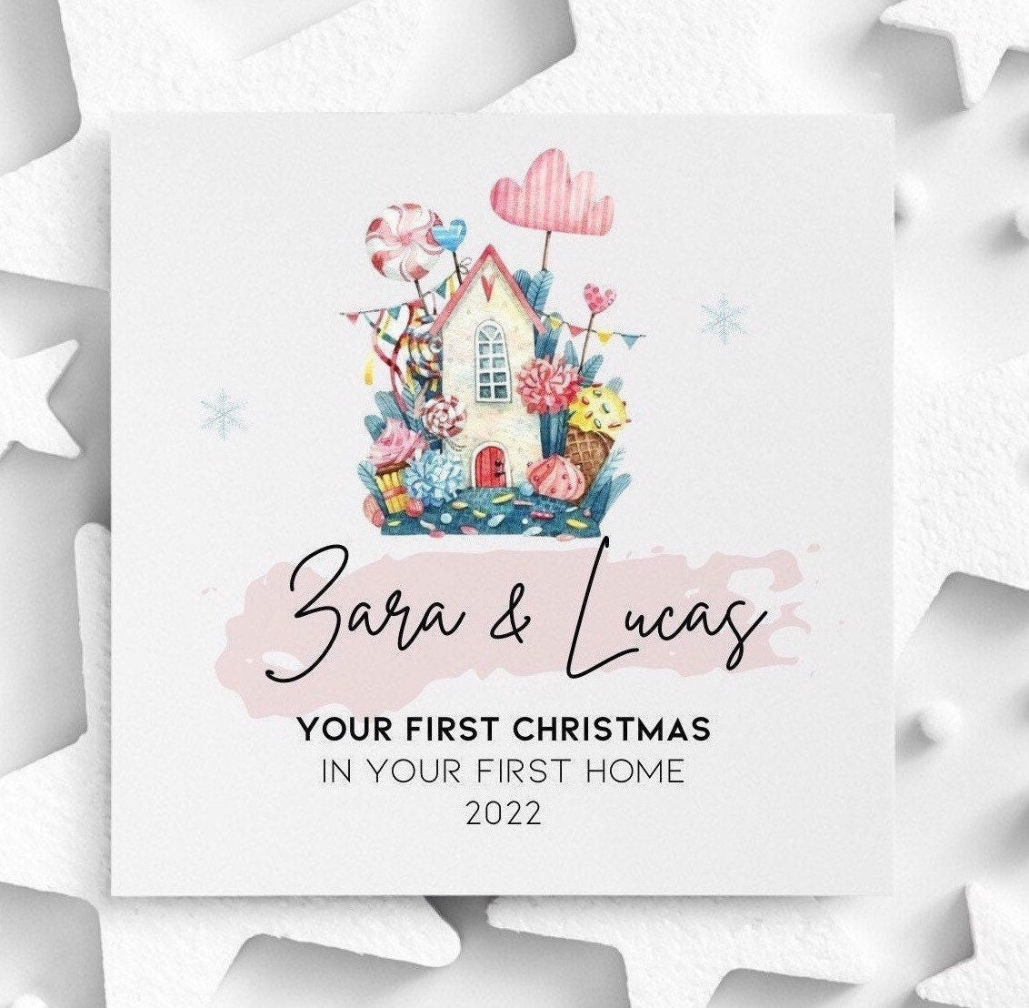Your first Christmas In Your First Home Card for couples new home, daughter 1st Xmas in new house, first Christmas together card