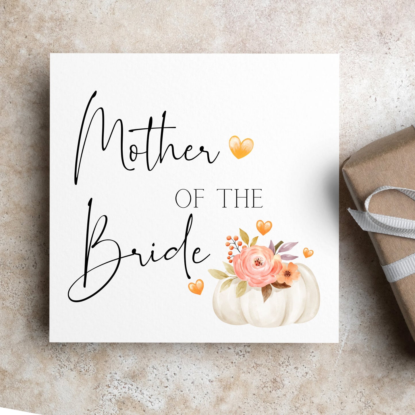 Parents of the bride card, parents of groom, sister of bride groom, mother of bride groom, autumn wedding cards for bride & groom relations