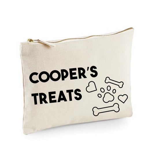 Dog Treat Pouch, Dog Christmas gift, dog dad gift, gift for dog lovers, personalised dog treat bag for on the go