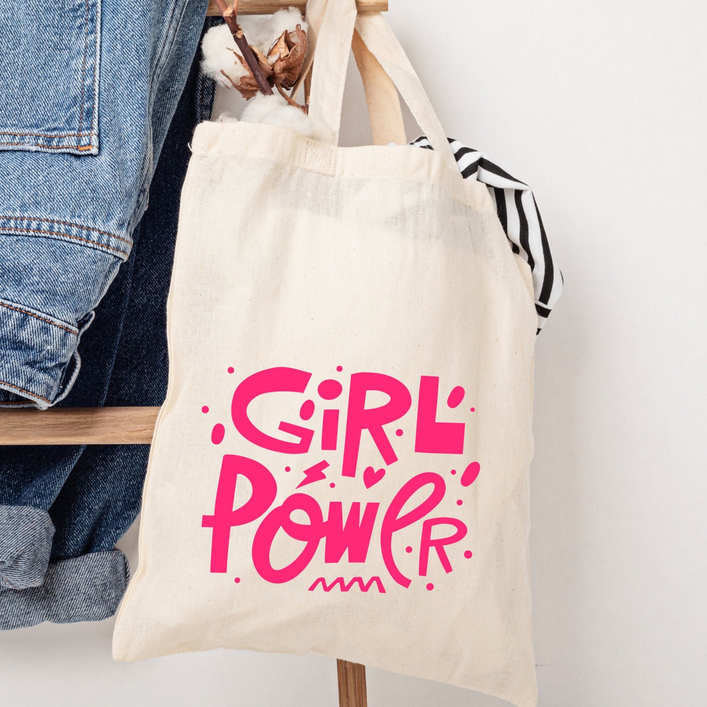 Girl Power Tote Bag, gifts for her, school/ college / uni bag, stocking fillers, teenage daughter, neice Christmas gift