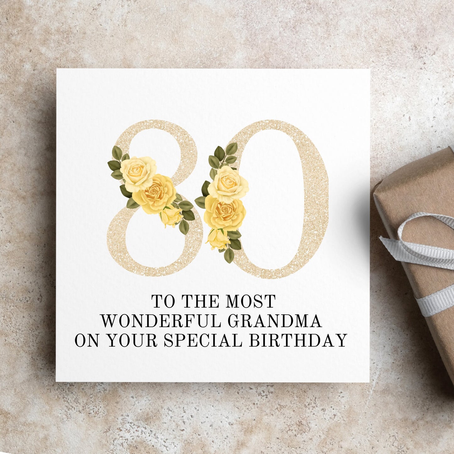 80th birthday card | Grandma big birthday | Eightieth birthday card | Nanny, nanna, nonna birthday cards