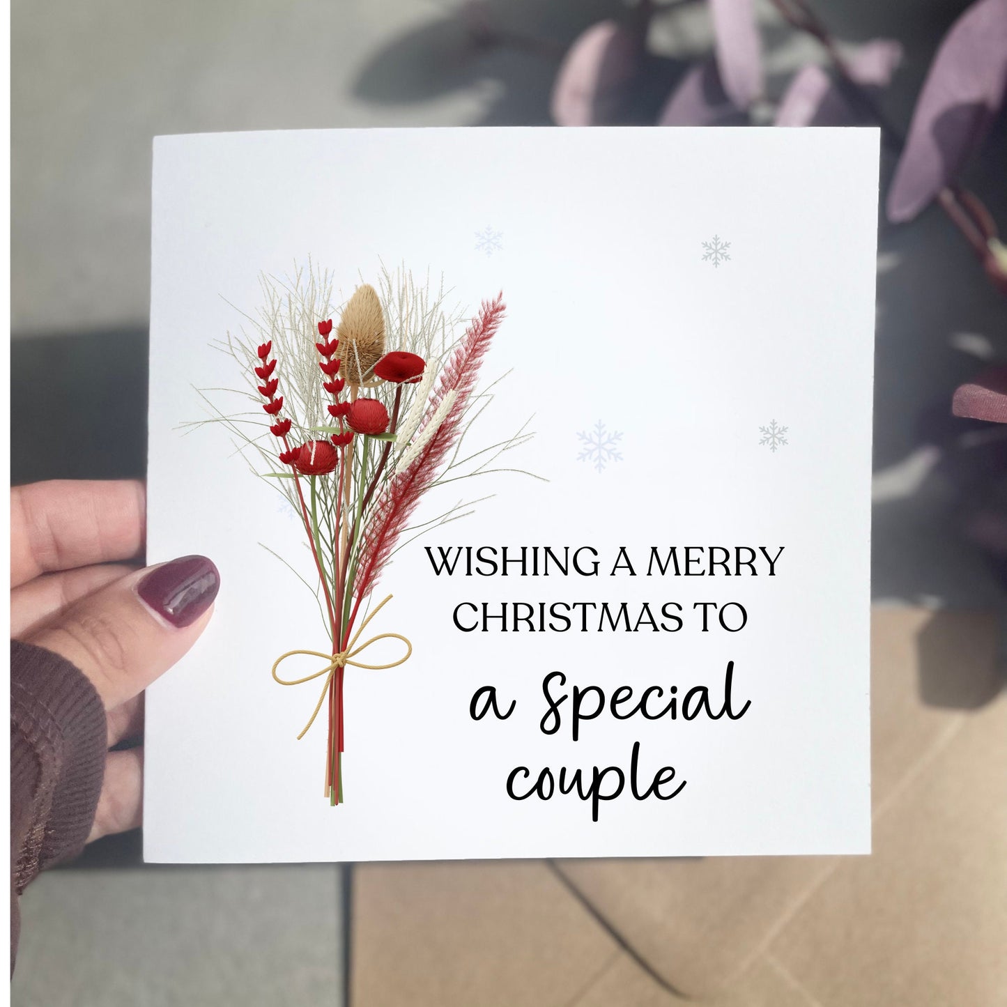 Merry Christmas to a special couple, Christmas card for couples, daughter & son in law Xmas card, newlyweds cards, for boyfriend girlfriends