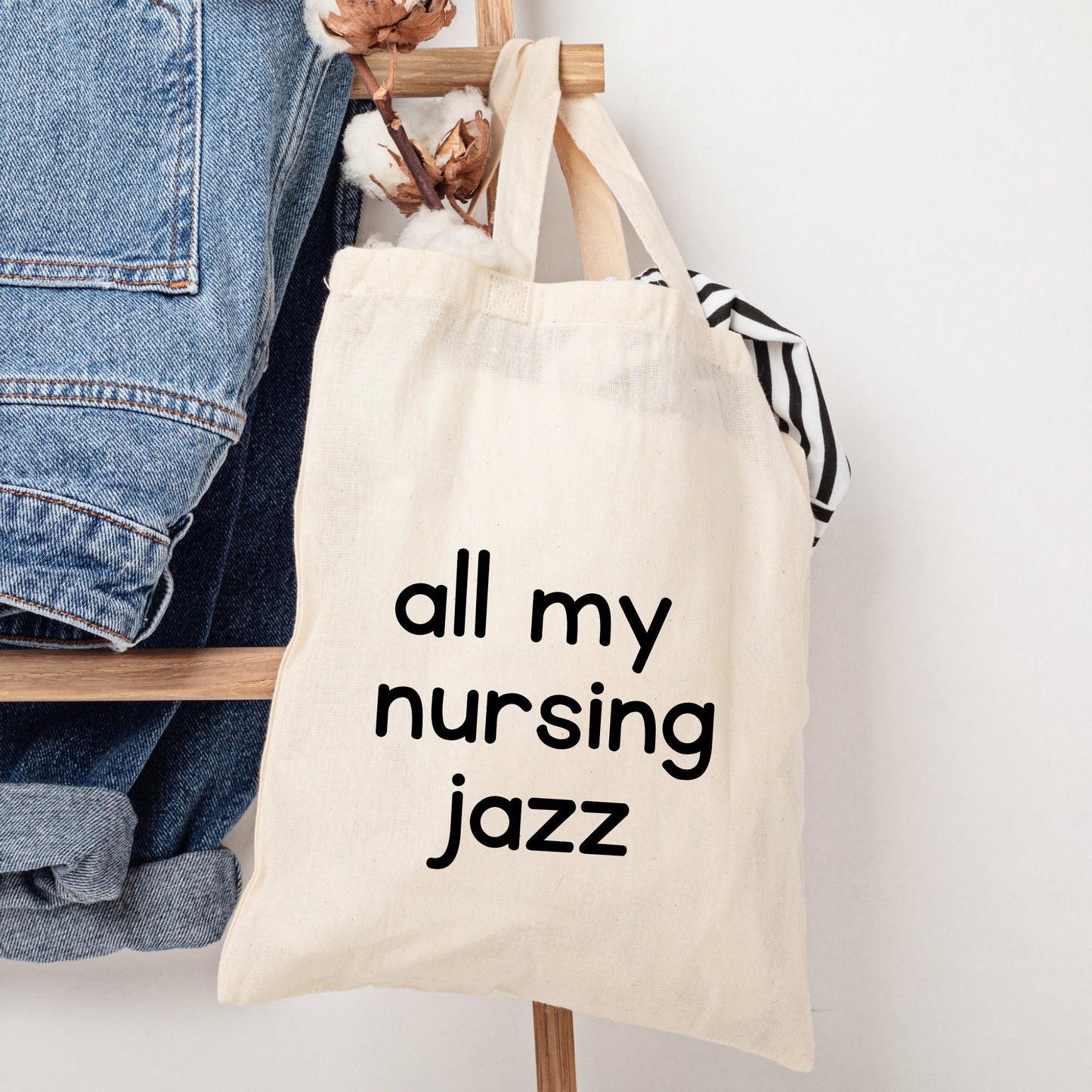 Nurse tote bag, all my nursing jazz work bag, congrats first nursing job gift, nhs nurse gift, nurse colleague leaving gift